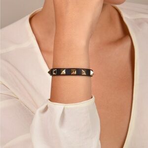 Valentino Leather Rockstud Bracelet
